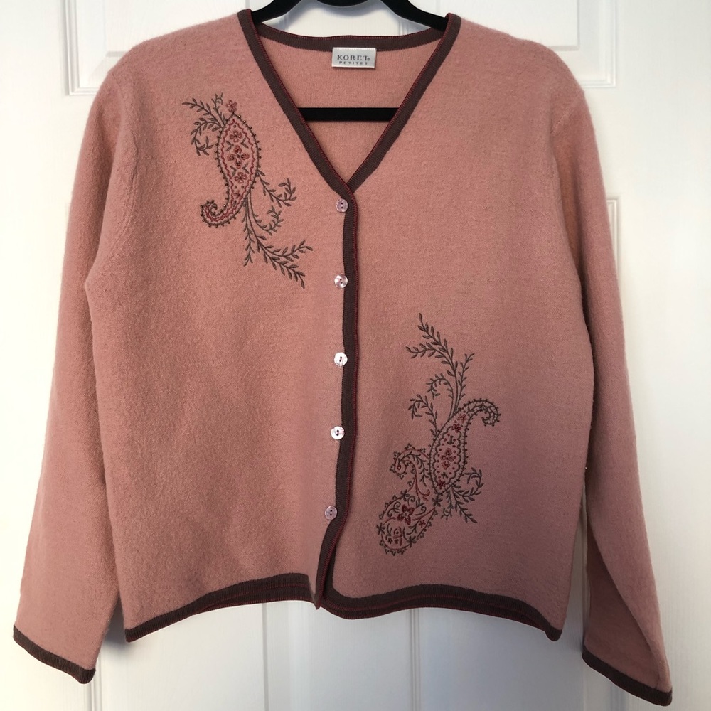 Koret petite Cardigan.Sweater Jacket Sz M